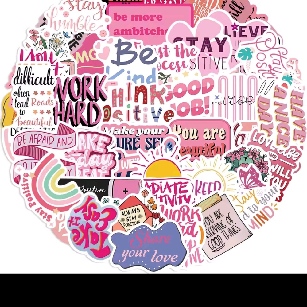Hot Topic Pink and Red Sticker Design - Picture 3 of 7